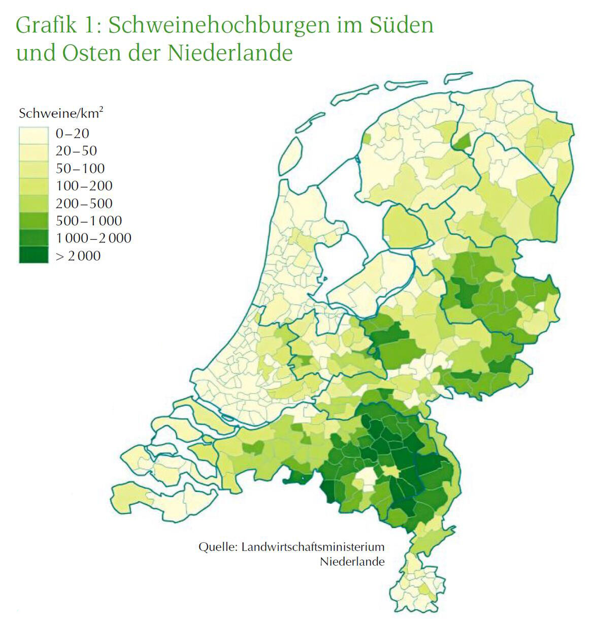 Grafik Schweinebestände Niederlande